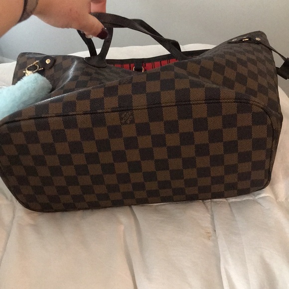 Brown checkered tote - Picture 4 of 4